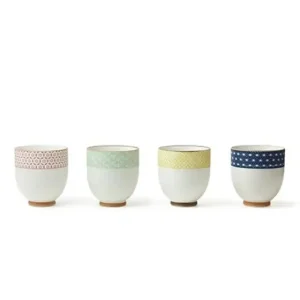 MIYA Company Teacups | Sashiko Teacup Set 6 Oz.