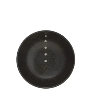MIYA Company Medium Bowls | Satin Black White Dots 6-1/4