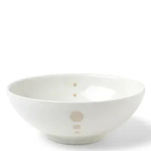 MIYA Company Large Bowls | Satin White Dots 8-3/8" Bowl
