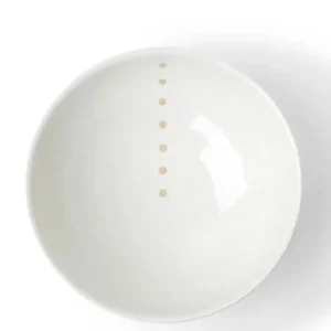 MIYA Company Large Bowls | Satin White Dots 8-3/8