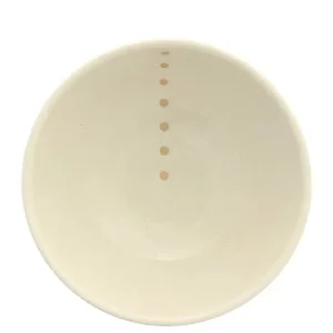 MIYA Company Medium Bowls | Satin White Dots 7-1/4
