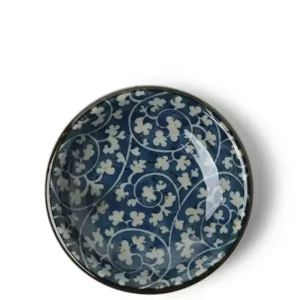 MIYA Company Sauce Dishes | Sauce Dish 3-5/8" Indigo Floral Arabesque