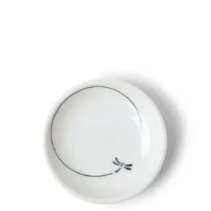 MIYA Company Sauce Dishes | Sauce Dish 3-3/4" White Dragonfly Flight