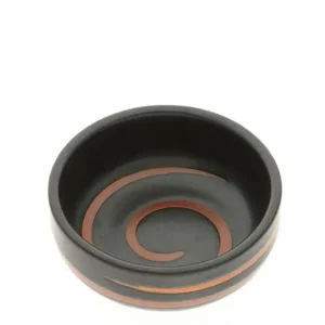 MIYA Company Sauce Dishes | Sauce Dish Black Caramel Swirl