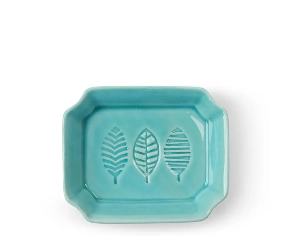 sauce_dish_leaves_teal_1.webp MIYA Company Sauce Dishes | Sauce Dish Leaves Teal