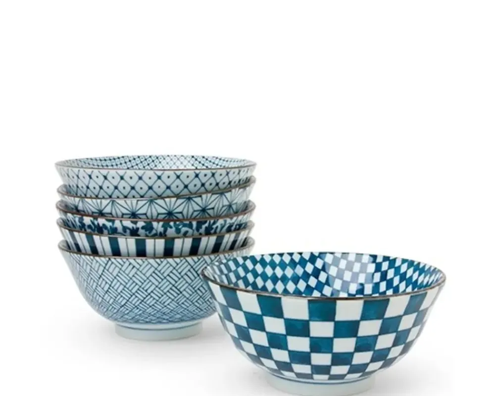 shibori_tiedye__bowl_3.webp MIYA Company Medium Bowls | Shibori Tiedye 6" Bowl