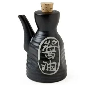 MIYA Company Sauce Pots | Shoyu 6 Oz. Sauce Pot With Cork - Black