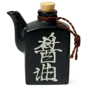 MIYA Company Sauce Pots | Shoyu 6 Oz. Sauce Pot With Cork - Black Matte