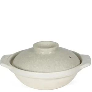MIYA Company Donabe Casseroles | Sumi Kannyu White Donabe Casserole, 34 Oz.