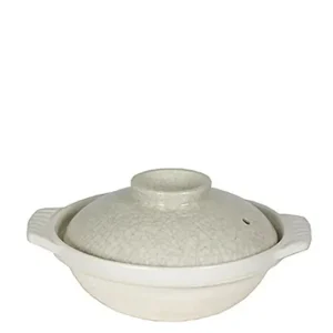 MIYA Company Donabe Casseroles | Sumi Kannyu White Donabe Casserole, 54 Oz.