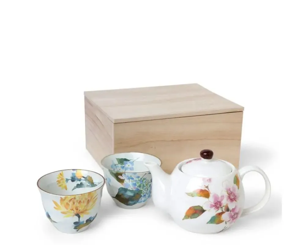 summer_floral_tea_set_2.webp MIYA Company Tea Sets - Ceramic | Summer Floral Tea Set