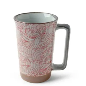 MIYA Company Mugs | Tall Mug Red Wave 12 Oz.