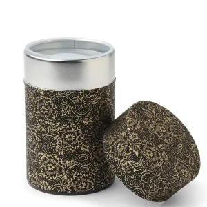 MIYA Company Teaware Accessories | Tea Canister Black/Gold Mum