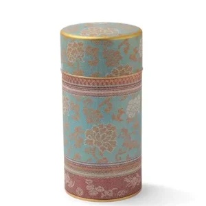 MIYA Company Teaware Accessories | Tea Canister Brocade Peony Blue