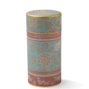MIYA Company Teaware Accessories | Tea Canister Brocade Peony Blue