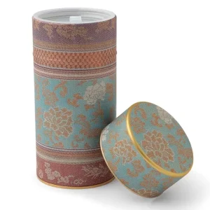 MIYA Company Teaware Accessories | Tea Canister Brocade Peony Blue