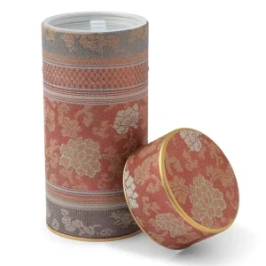 MIYA Company Teaware Accessories | Tea Canister Brocade Peony Red