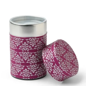 MIYA Company Teaware Accessories | Tea Canister Fuschia/Silver Bar