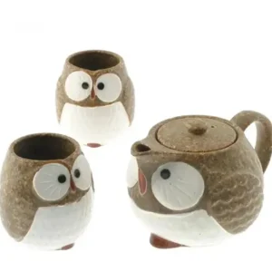 MIYA Company Teaware | Tea Set Owl Brown