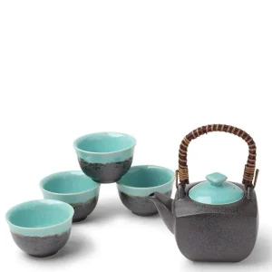 MIYA Company Tea Sets - Ceramic | Tea Set Turquoise Sky Square