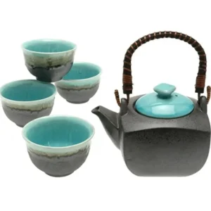 MIYA Company Tea Sets - Ceramic | Tea Set Turquoise Sky Square