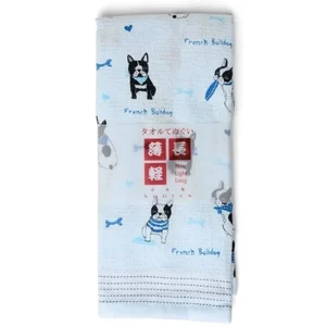 MIYA Company Dogs | Tea Towel - Blue Frenchie