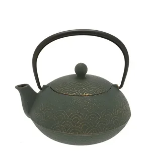 MIYA Company Teapots - Cast Iron | Teapot Cast Iron Bronze Waves