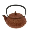 MIYA Company Teapots - Cast Iron | Teapot Cast Iron Gold Cranberry Pine Needles