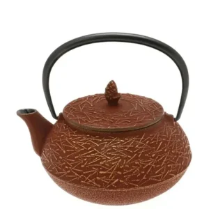 MIYA Company Teapots - Cast Iron | Teapot Cast Iron Gold Cranberry Pine Needles