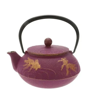 MIYA Company Teapots - Cast Iron | Teapot Cast Iron Purple Goldfish