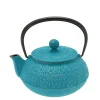 MIYA Company Teapots - Cast Iron | Teapot Cast Iron Silver Turquoise Sakura