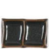 MIYA Company Sauce Dishes | Tenmoku 6" X 3.5" Double Sauce Dish