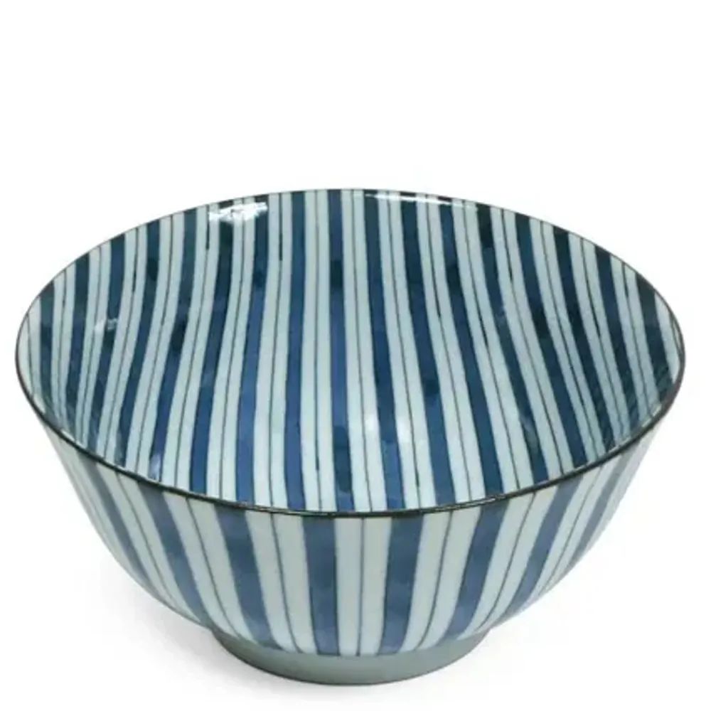 tokusa_stripes__bowl_0.webp MIYA Company Medium Bowls | Tokusa Stripes 6" Bowl