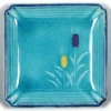 MIYA Company Small Plates | Turquoise Blue Mugi 4.5" Sq. Plate
