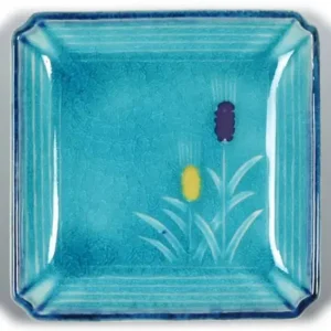 MIYA Company Small Plates | Turquoise Blue Mugi 4.5" Sq. Plate