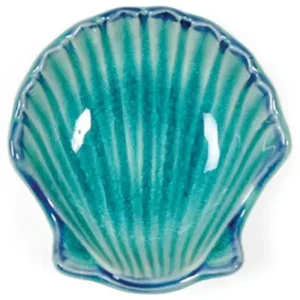 MIYA Company Sauce Dishes | Turquoise Blue Shell 3.5" Bowl