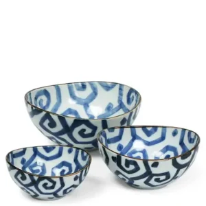 MIYA Company Medium Bowls | Uzu Karakusa Nested Bowl Set