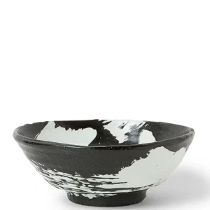 MIYA Company Ramen Bowls | White Brush Stroke 8" Bowl