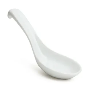 MIYA Company Soup Spoons | White Porcelain Soup Spoon With Stopper
