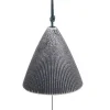 MIYA Company Wind Chimes | Wind Chime Cone Pewter Ribbed 2"