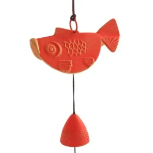 MIYA Company Fish | Wind Chime Goldfish Red/Gold 2-3/4"