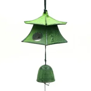 MIYA Company Wind Chimes | Wind Chime Lantern Green 2-5/8"