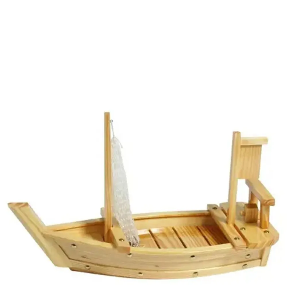 wooden_sashimi_boat___0.webp MIYA Company Sushi Service | Wooden Sashimi Boat - 36"